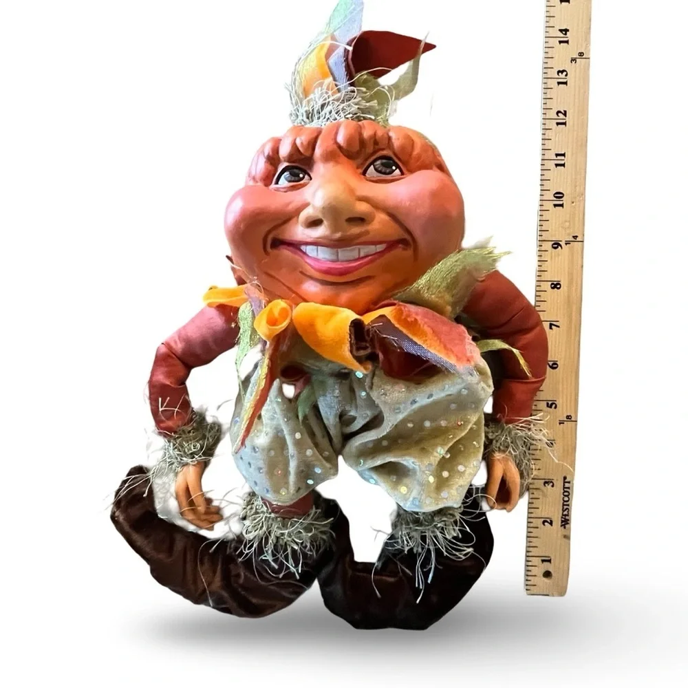Katherine’s Collection Signed Wayne Kelski Pumpkin Jack Shelf Sitter- Halloween